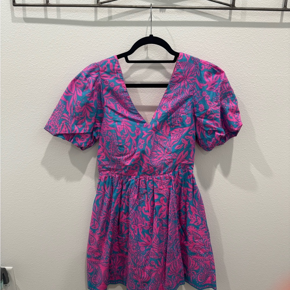 Lilly Pulitzer Pink and Blue Mini Dress